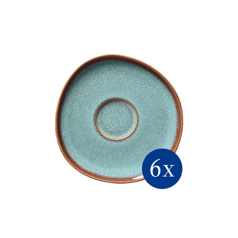 

Блюдце Lave glacé, 6 предметов, бирюзовый Villeroy & Boch, синий