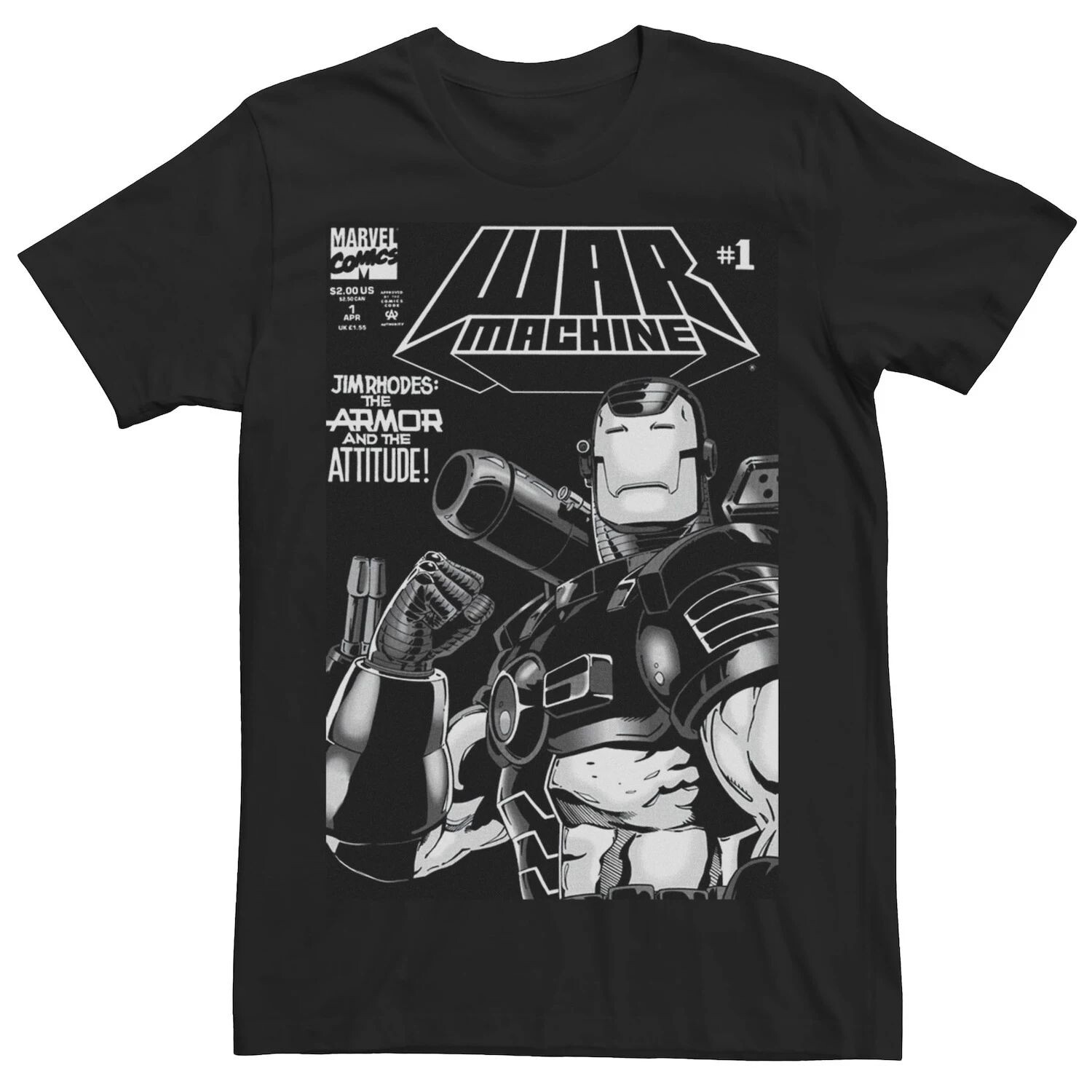

Мужская футболка с обложкой комиксов War Machine Number 1 Marvel