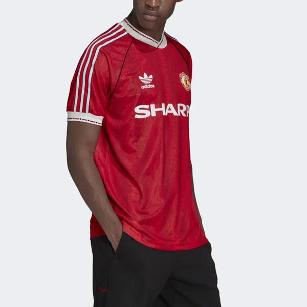 Футболка manchester united 90 домашняя футболка Adidas, красный — фото 4