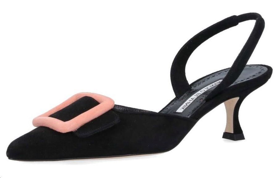 Тонкие каблуки Высокие каблуки Женские Черные MANOLO BLAHNIK — фото 4
