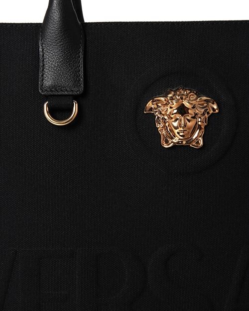 Холщовая большая сумка La Medusa Versace, цвет Black — фото 4