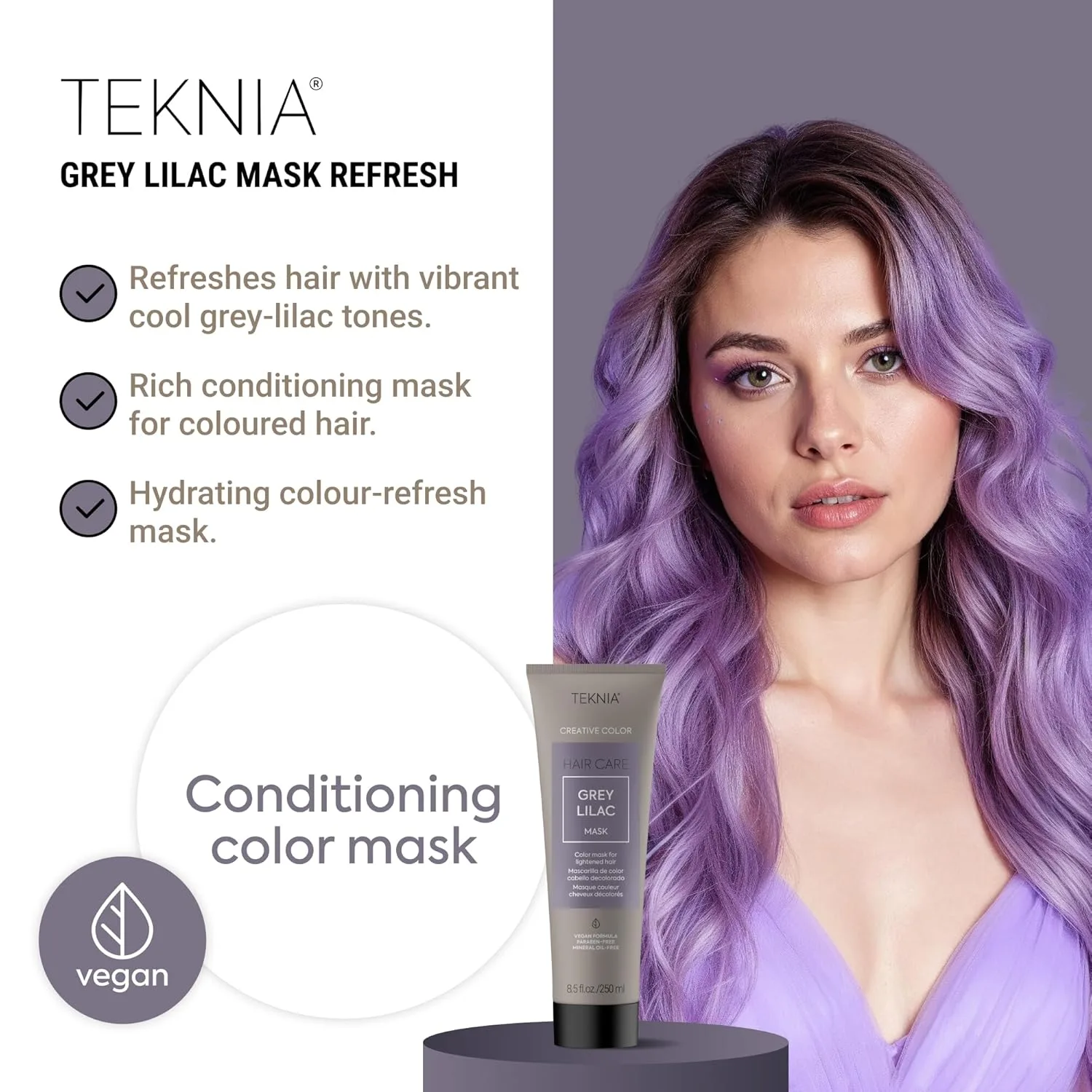 Маска для волос LAKMÉ Teknia Color Refresh, маска для окрашивания волос., Grey Lilac — фото 2