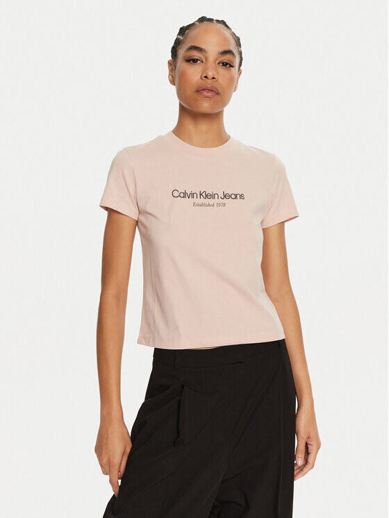 

Футболка стандартного кроя Calvin Klein Jeans, розовый