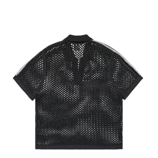 Рубашка поло x clot fw24 crochet polo shirt asia sizing 'carbon' Adidas, черный — фото 2