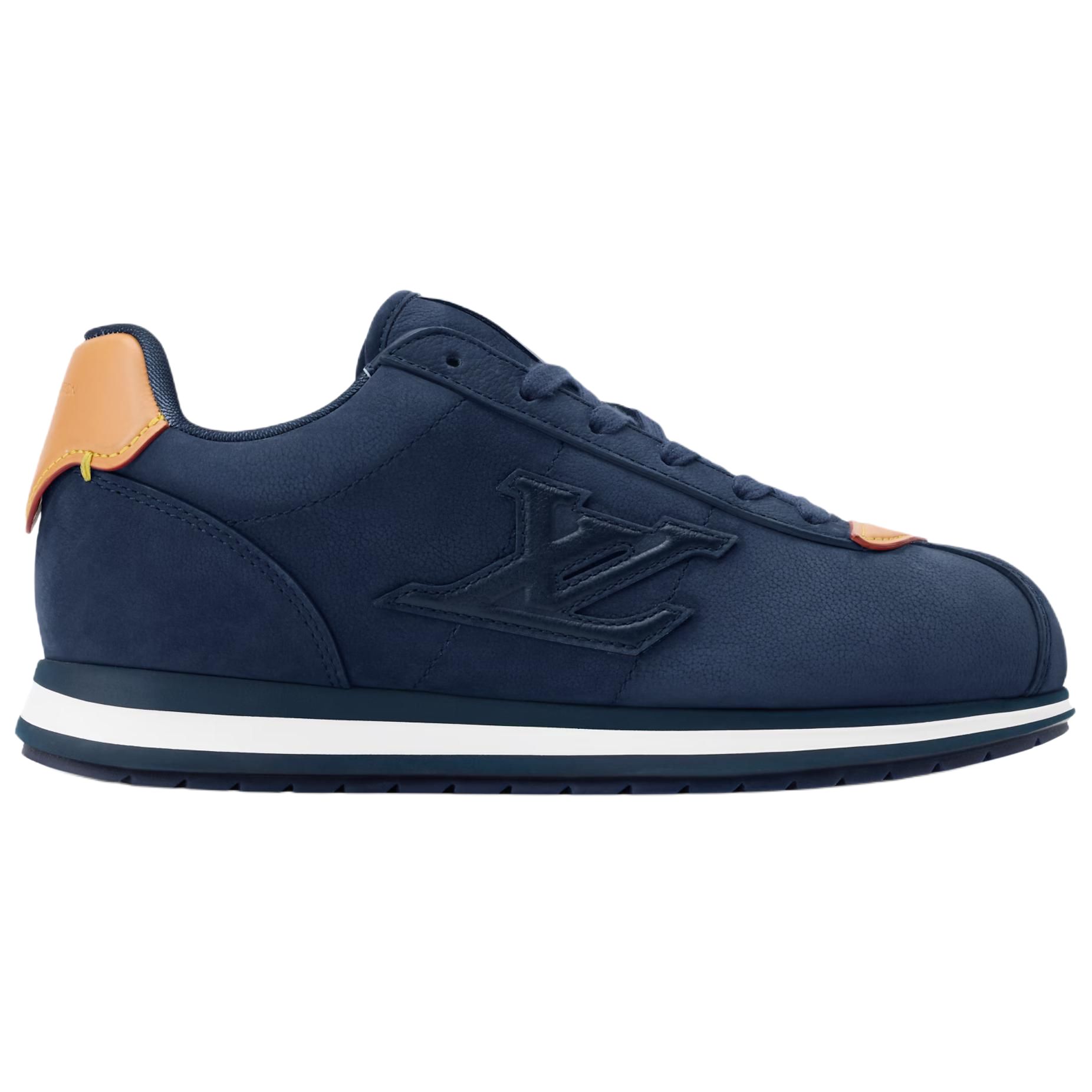 LOUIS VUITTON Nigo Collaboration Buttersoft FW25 низкие повседневные кроссовки мужские marine blue — фото 3