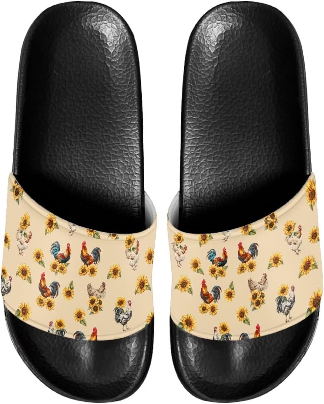

Тапочки для женщин и мужчин, нескользящие, быстро сохнущие, для душа, сандалии для ванной Judentidos, Sunflower Chickens
