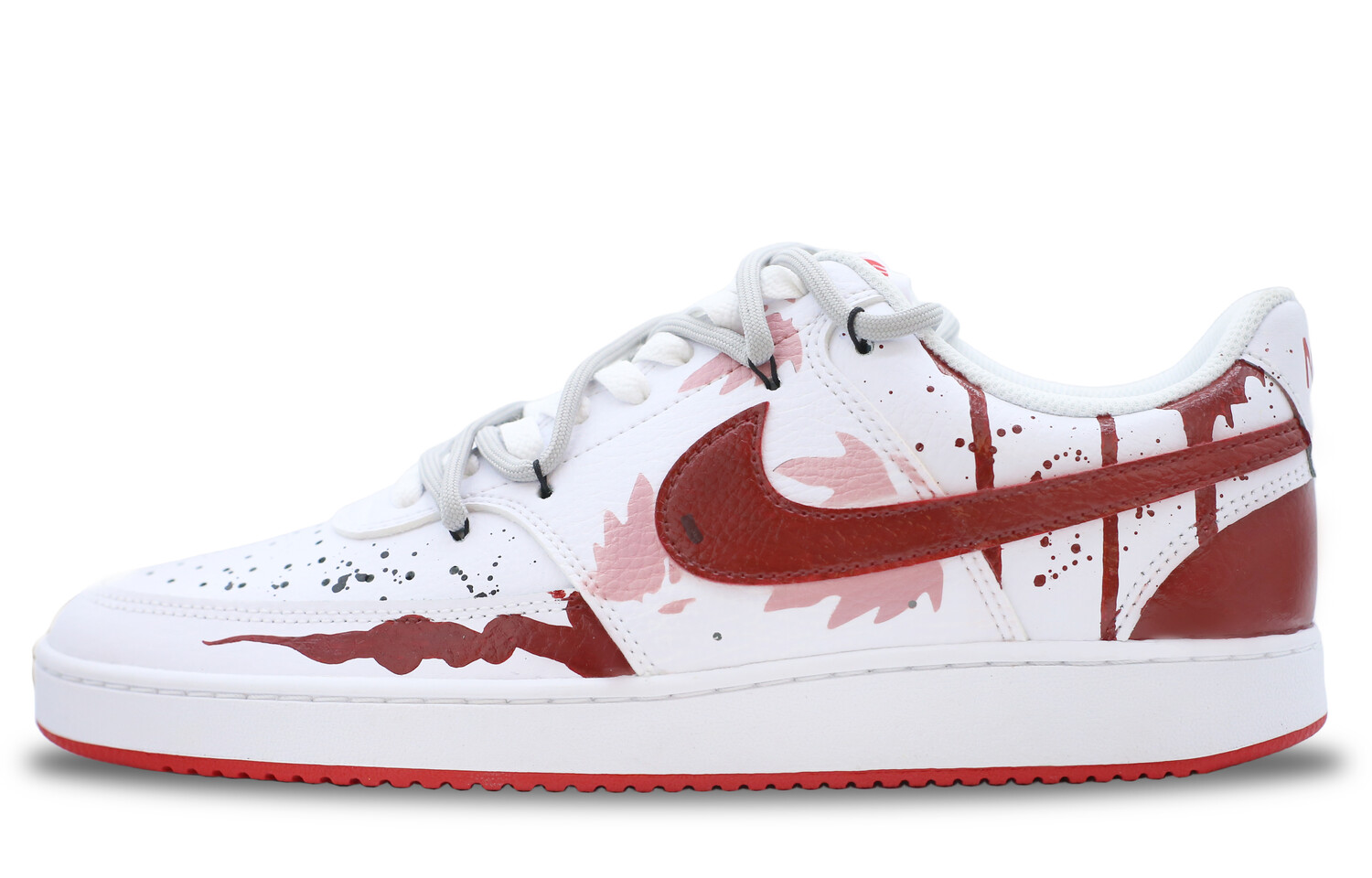 

Кроссовки Nike Court Vision 1 Skateboarding Shoes Unisex Low-top White, цвет Burgundy