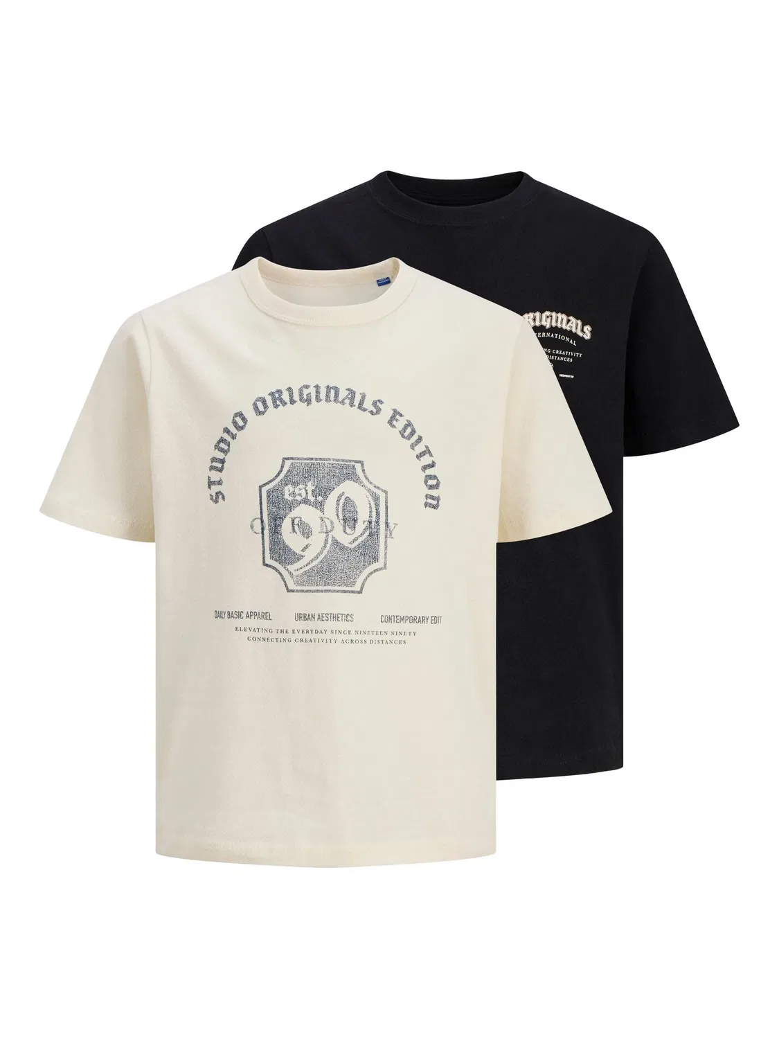 Футболки в упаковке 2 шт, хлопок, JACK & JONES Junior, черный