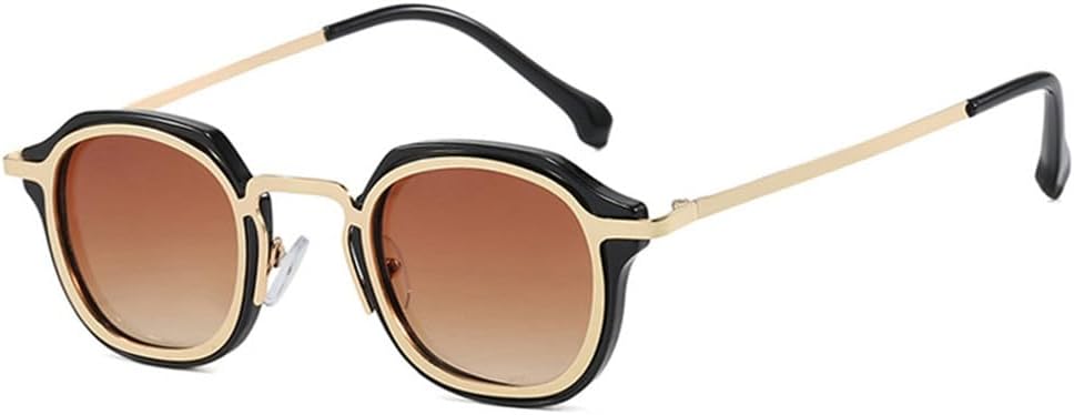 

Солнцезащитные очки UV400 с защитой от УФ-излучения — круглая оправа в стиле панк с градиентным переходом, маленькие, для женщин и мужчин, для бега и занятий спортом на открытом воздухе UYPTK, Black Tea