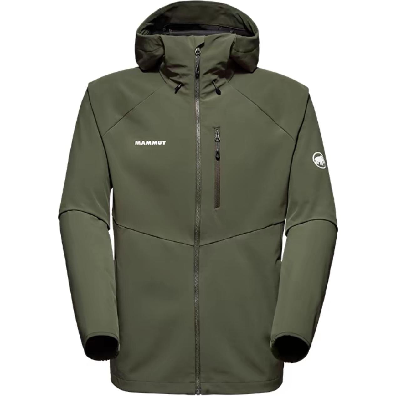 

MAMMUT Мужская куртка максимального комфорта, Mountain Shadow Green/Dark Marsh