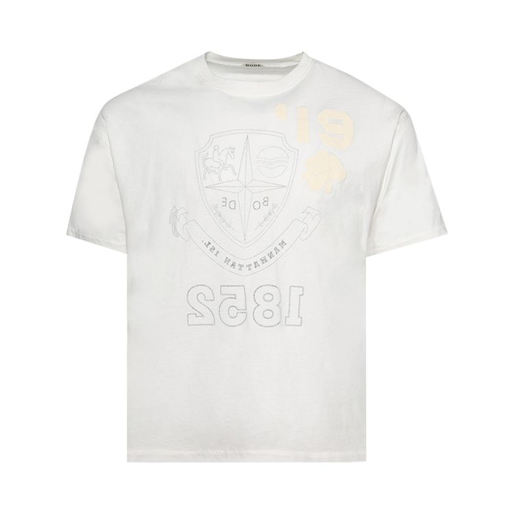 

Футболка Bode Reversible Crest Tee 'Cream', белый