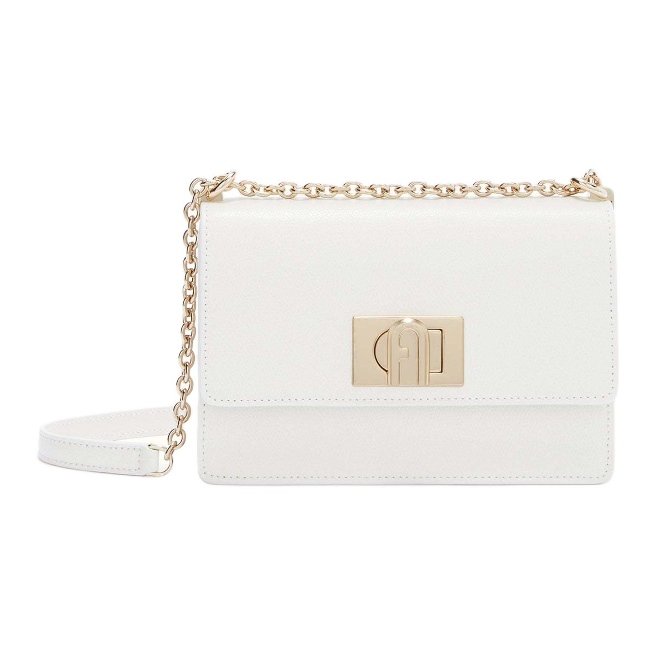 

Furla Миниатюрная кожаная сумка через плечо 1927 Коллекция Текстурированная кожа Белая