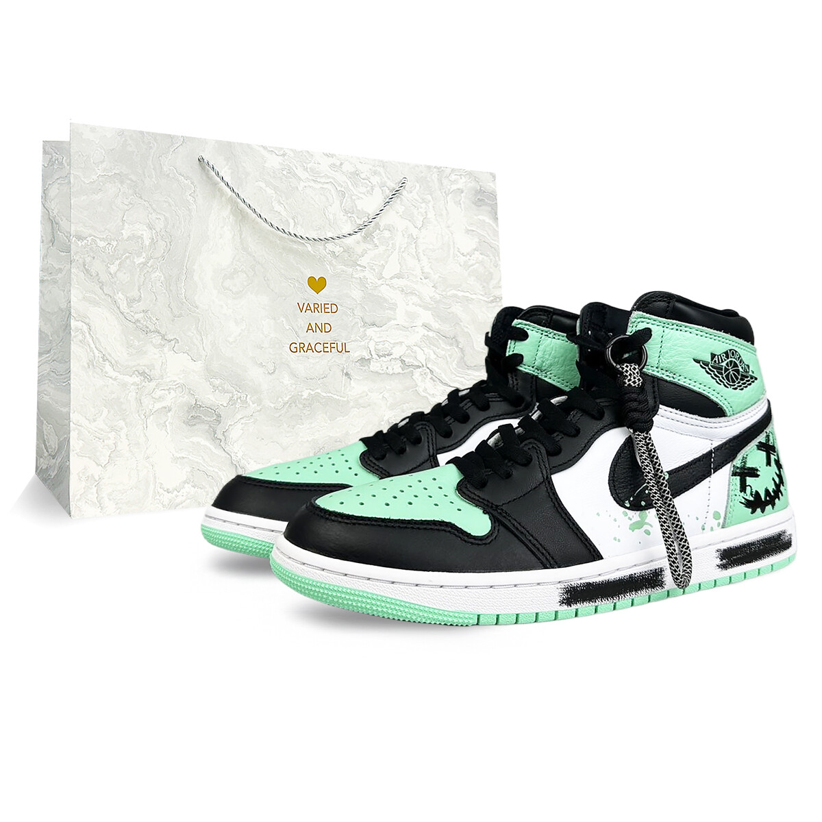 Баскетбольные кроссовки Air 1 Vintage Unisex High-Top Black Jordan