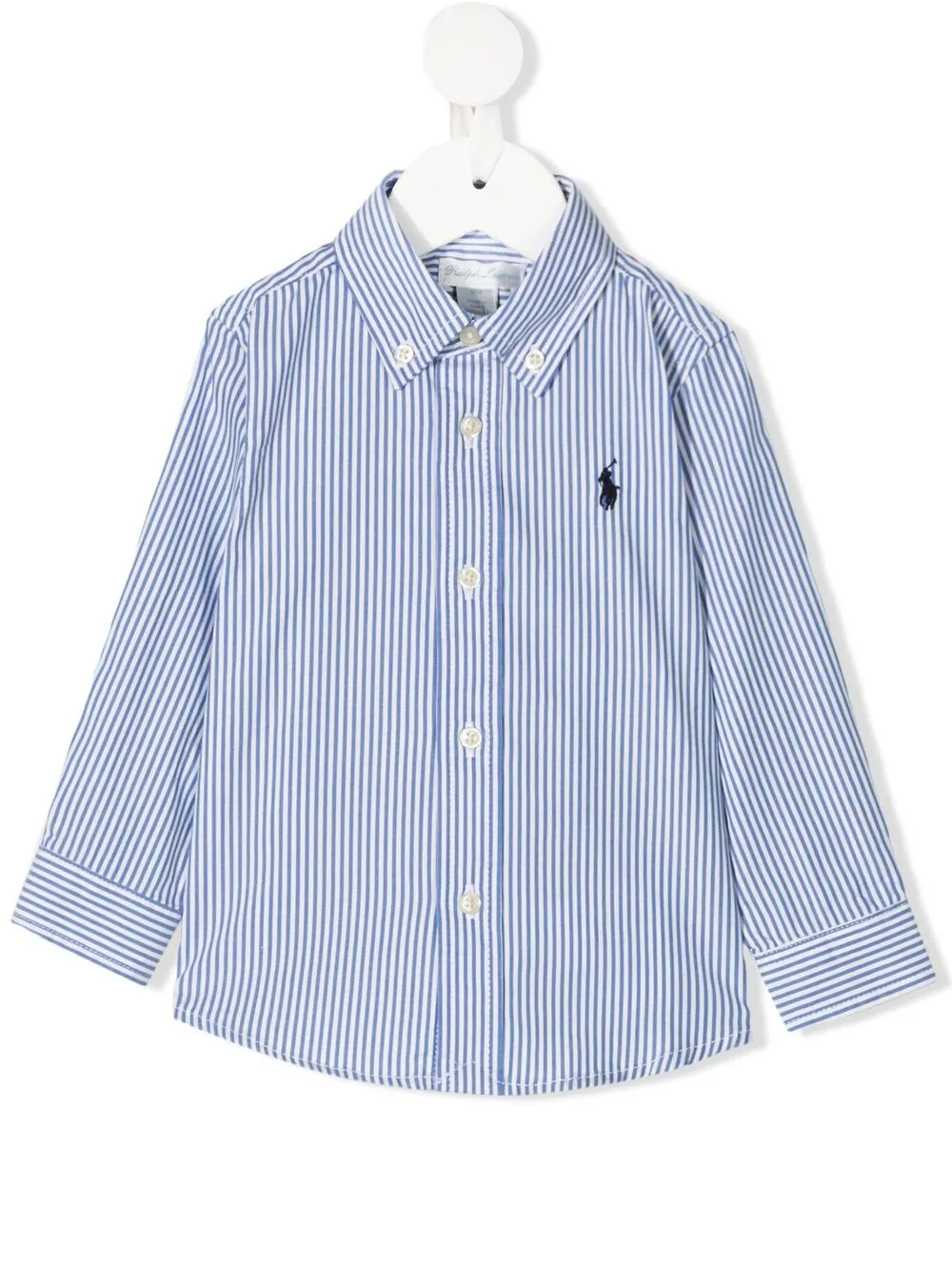 

Полосатая рубашка на пуговицах POLO RALPH LAUREN KIDS, синий