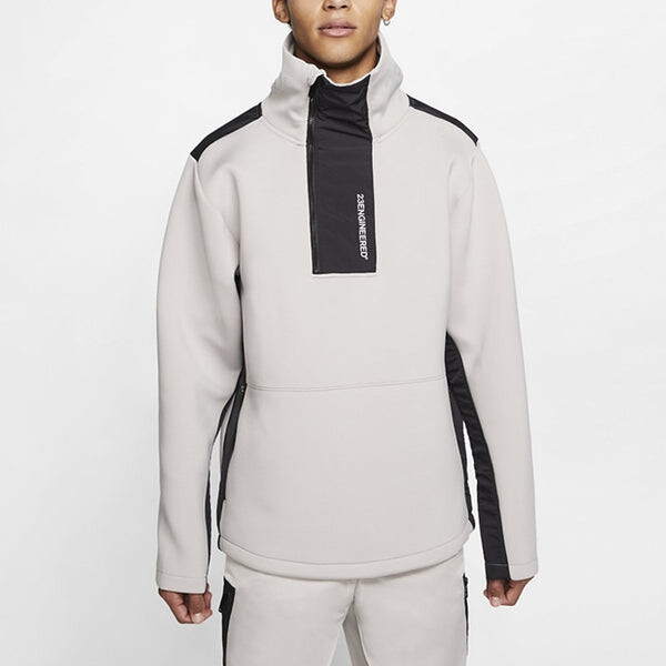 Толстовка Men's Air Jordan 23 Engineered Stand Collar Knit Contrasting Colors Half Zipper Gray, мультиколор — фото 2