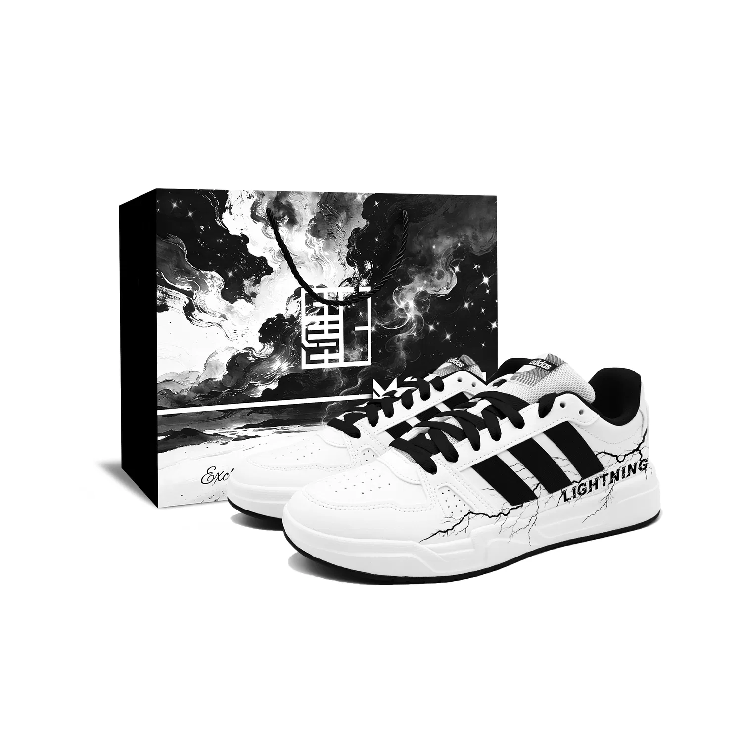 Кроссовки LITE BALLER Feidian BOX Adidas Black White