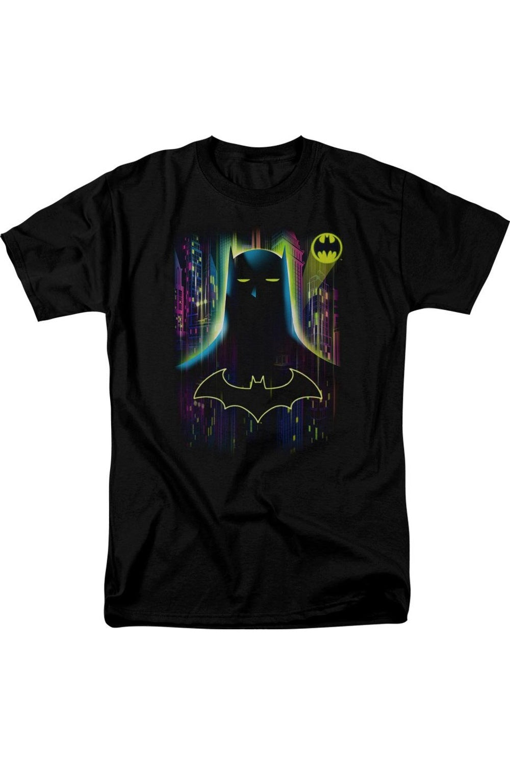 

Футболка с коротким рукавом для взрослых Batman Knight Lights Gildan, черный