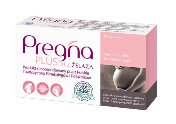

Pregna Plus Bez Żelaza витамины для мам и беременных, 30 шт.