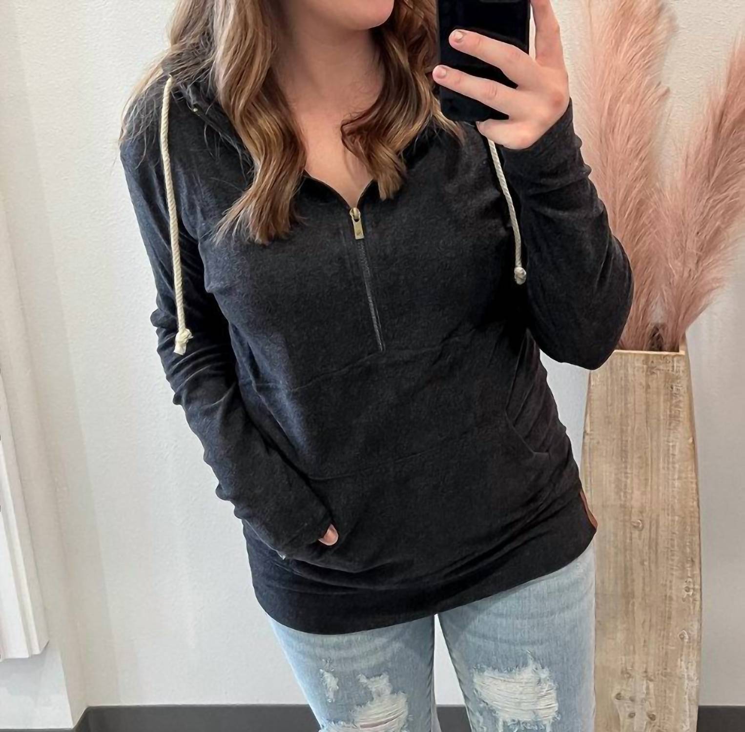 

AMPERSAND AVE Флисовая толстовка с застежкой-молнией до середины груди, черная