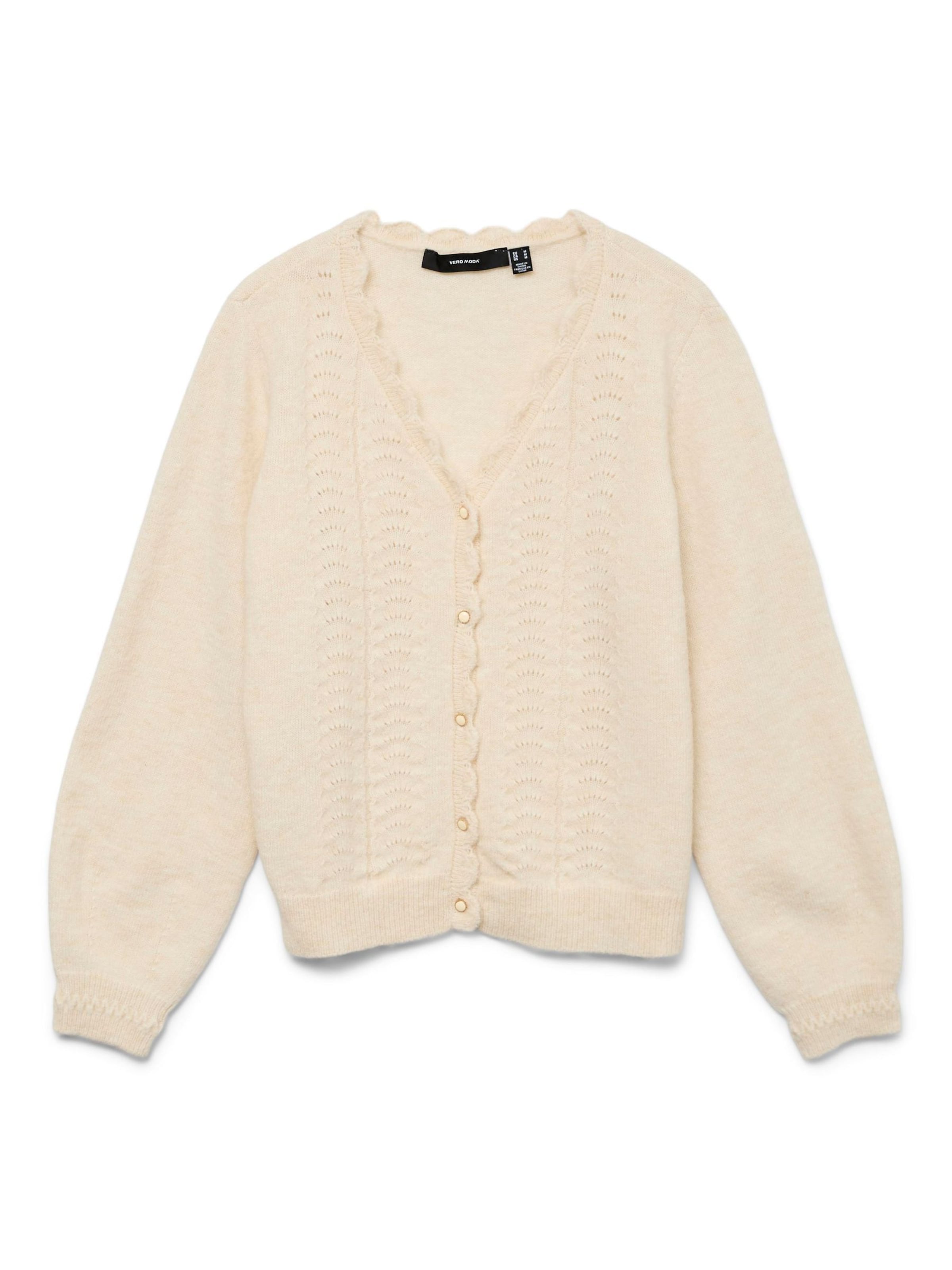 

VERO MODA Кардиган 'JOHANNA' вязаный, белый