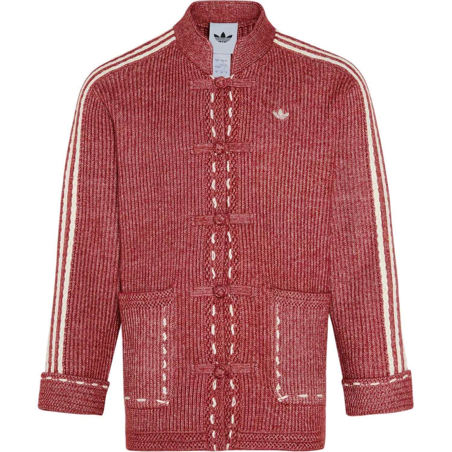 

Новогодняя вязаная куртка осень-зима 2025, унисекс Adidas Originals, soft красный