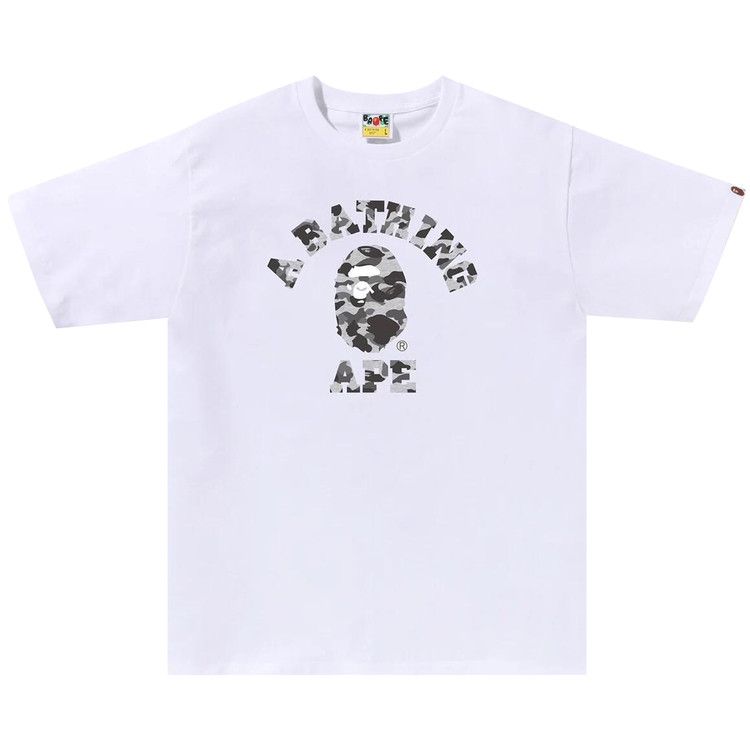 

Футболка BAPE Heather Grey Camo College Tee 'White'
