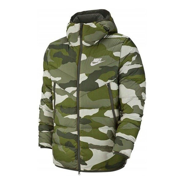 

Пуховик Nike Stay Warm Casual Camouflage hooded down Jacket US Edition Green Camouflage, цвет camouflage