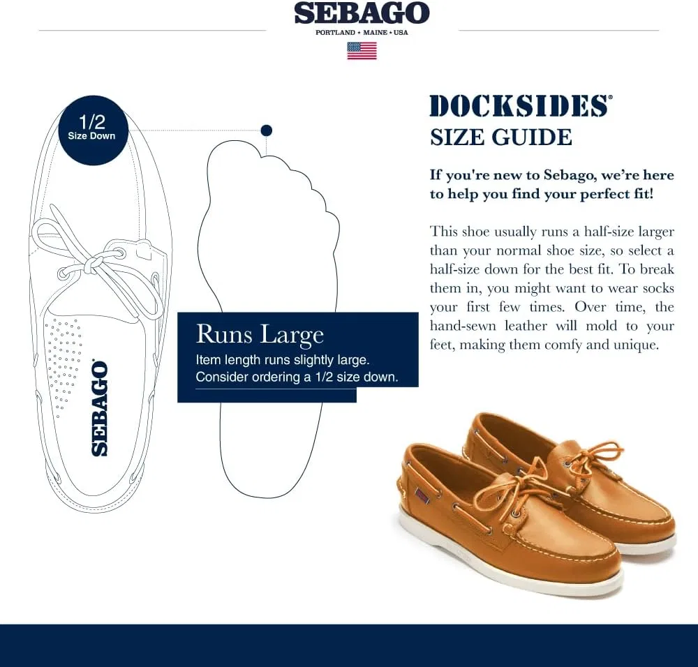 Лоферы Sebago Portland Boat Shoes, коричневый — фото 3