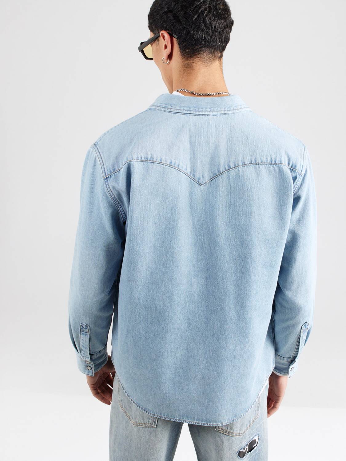LEVI'S  Рубашка на пуговицах Regular Fit 'Barstow Western Standard Fit Shirt' в светло-голубом цвете — фото 4