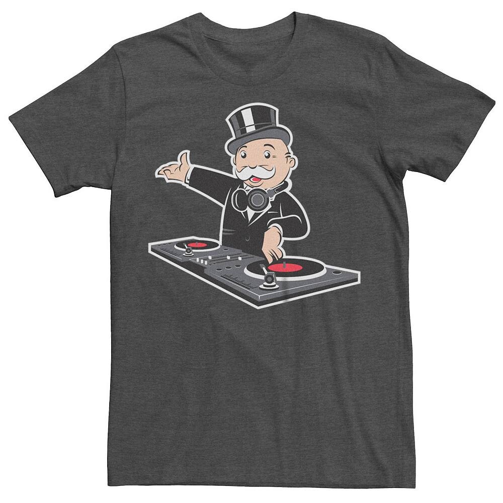 

Мужская футболка с рисунком Monopoly Man DJ Gig Licensed Character, цвет Charcoal Heather