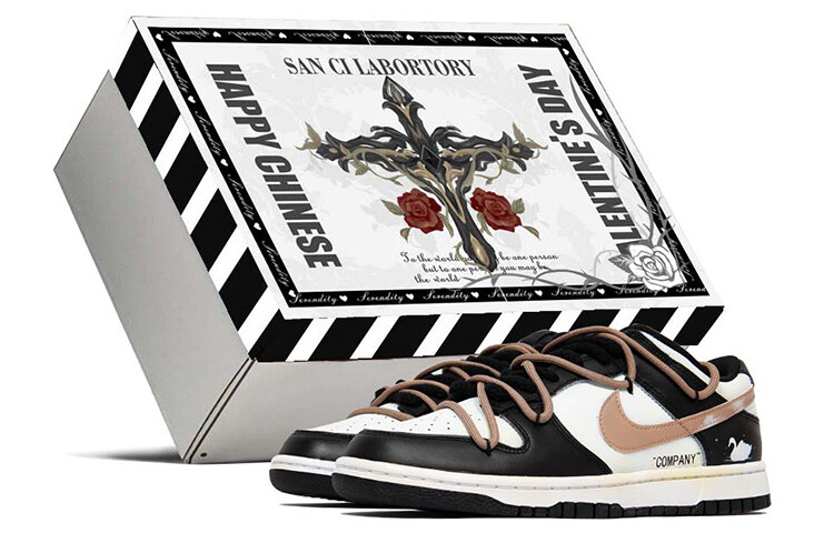 

Кроссовки Nike Dunk Skateboard Shoes Men Low-Top Black White, Черный, Кроссовки Nike Dunk Skateboard Shoes Men Low-Top Black White