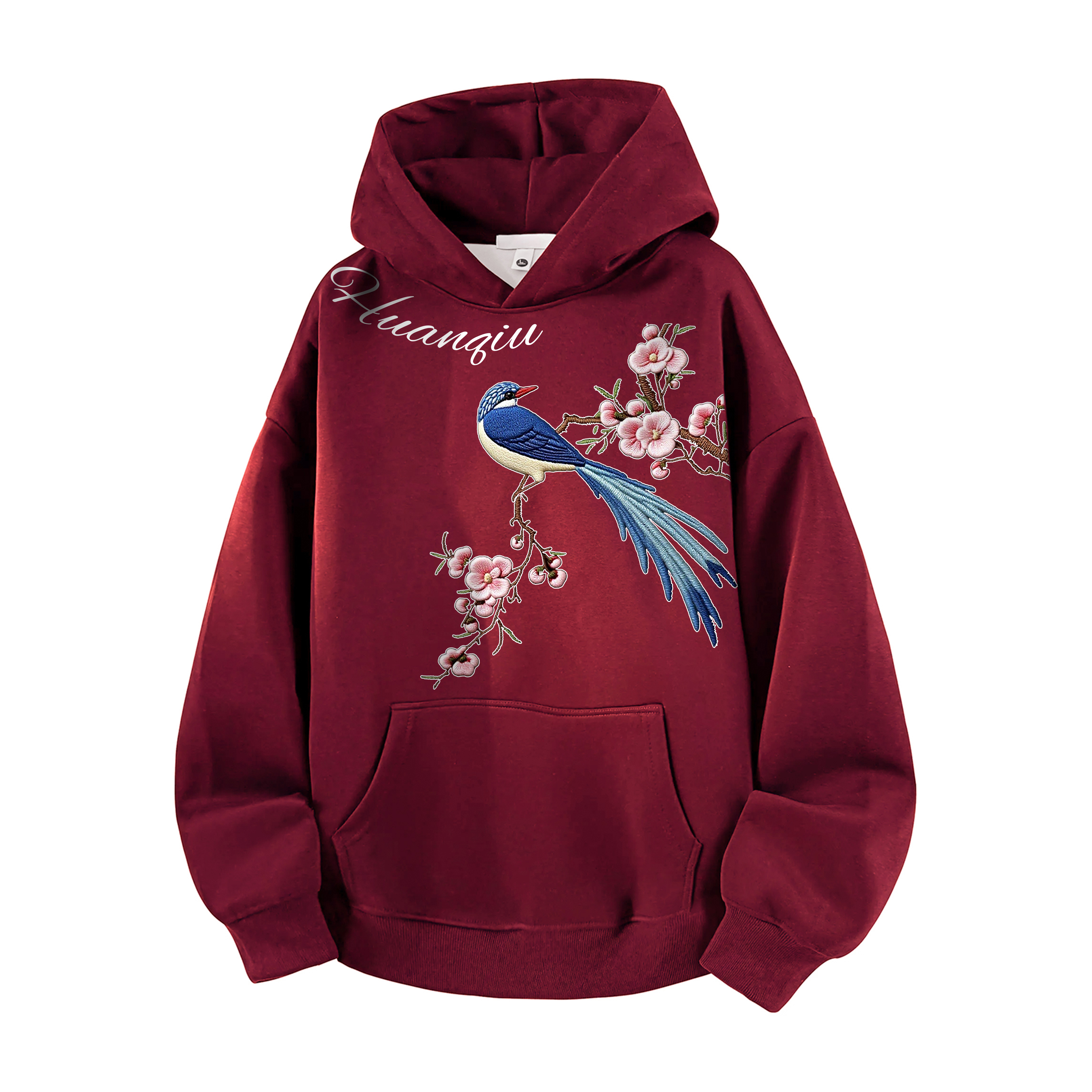 

Толстовка Unisex Hooded Moderate Heavyweight HUANQIU, burgundy