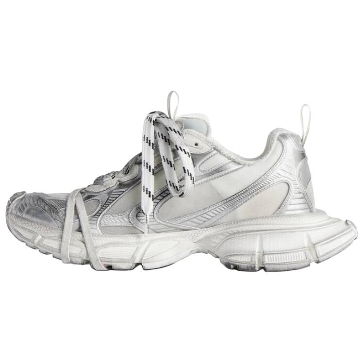 Кроссовки женские толстые низкие серебристые Balenciaga
