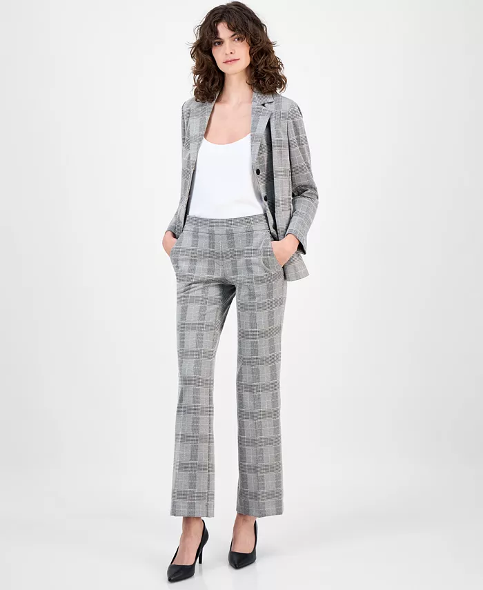 

Женские брюки-понте с застежкой-молнией Anne Klein, черный