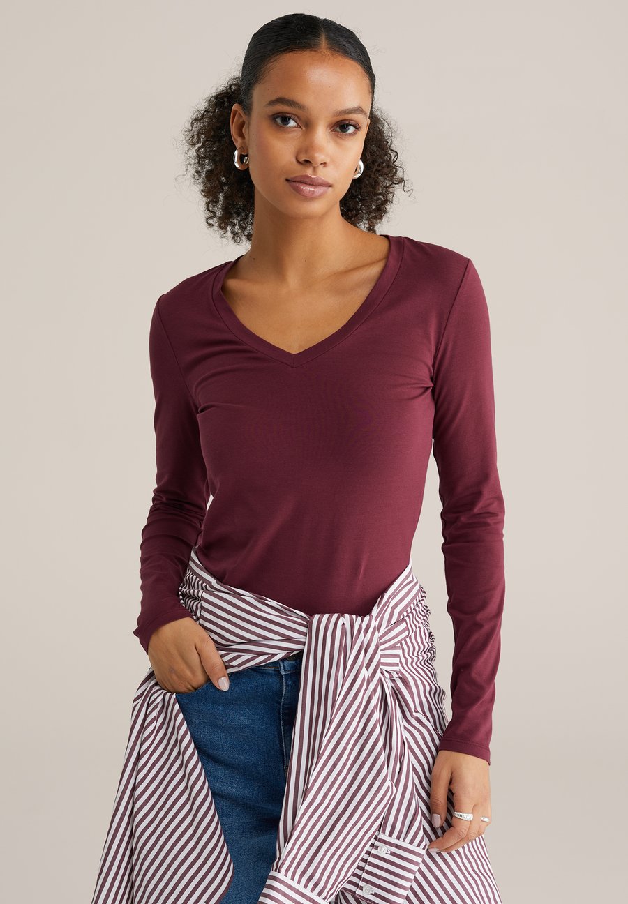 

Топ WE Fashion Long sleeved top, Vintage Red/Metallic Red