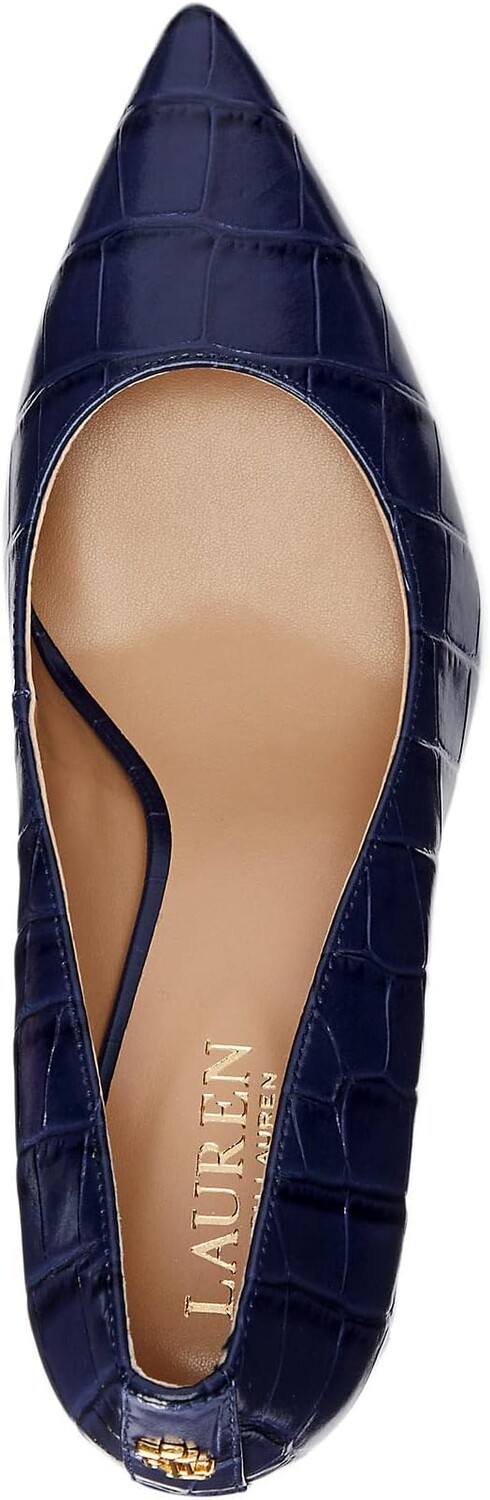 Туфли Lanette Crocodile Embossed Leather Pumps LAUREN Ralph Lauren, цвет Refined Navy — фото 2
