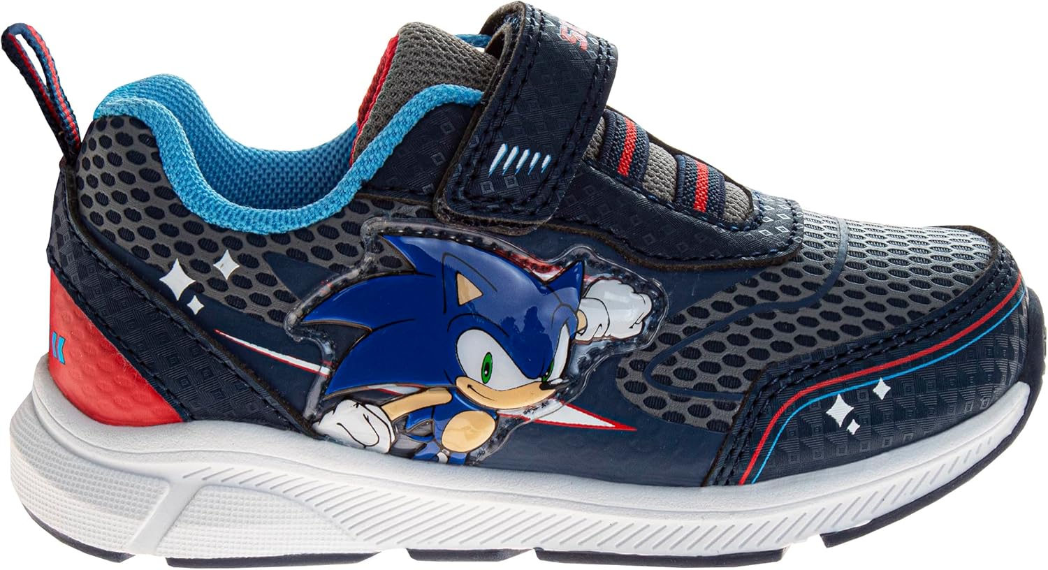 Кроссовки Josmo Kids Sonic the Hedgehog с подсветкой LED (для малышей/детей младшего возраста), синий/серый/темно-синий — фото 2