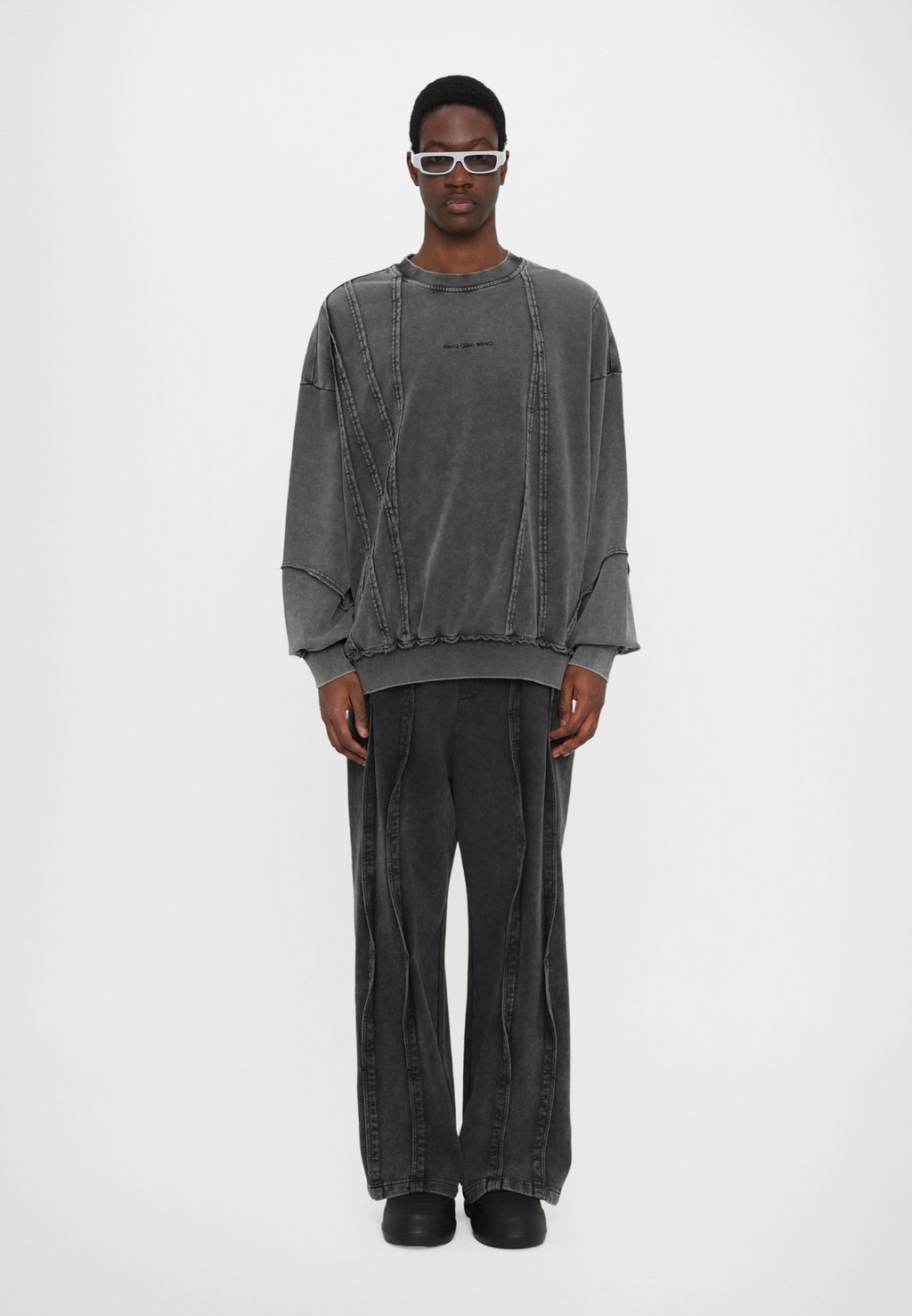 

Толстовка TIE DYE PANELLED UNISEX Feng Chen Wang, серый