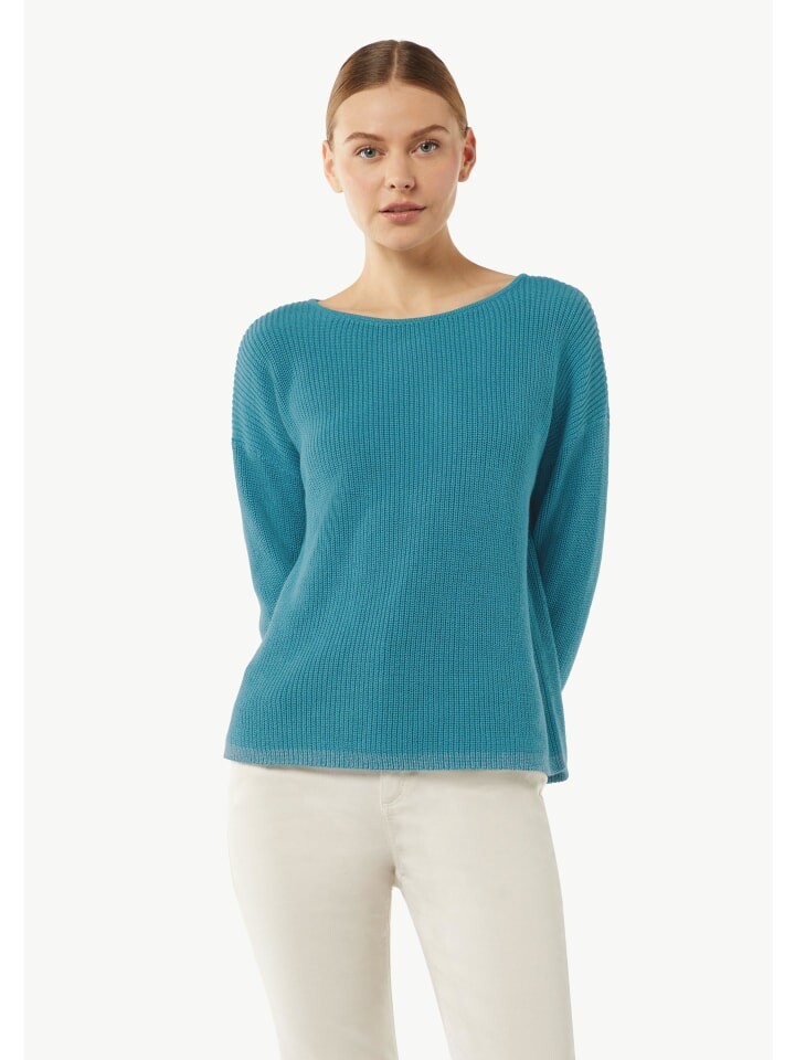 

Пуловер comma CI Strickpullover langarm, цвет Blau-türkis