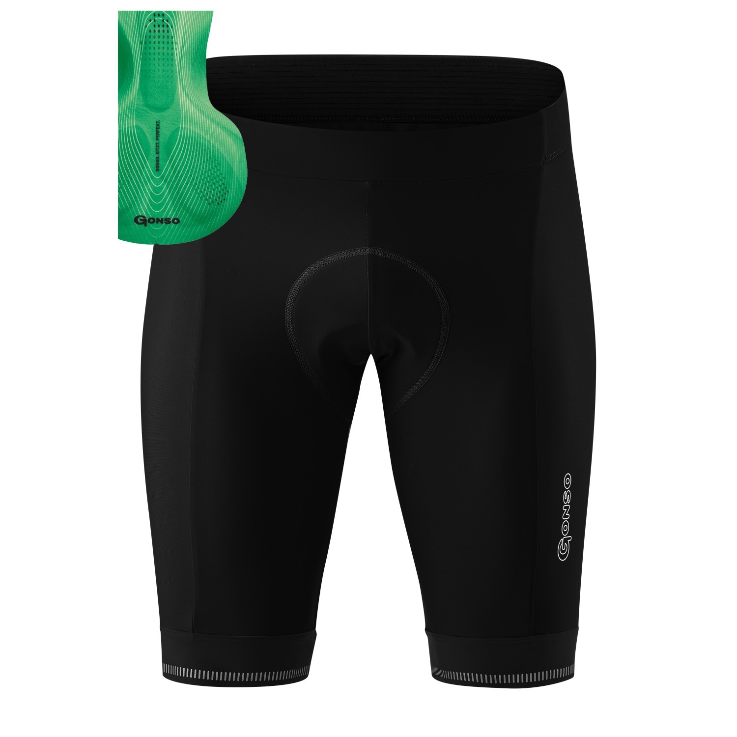 

Велосипедные шорты Gonso Sitivo, цвет Black/Bright Green