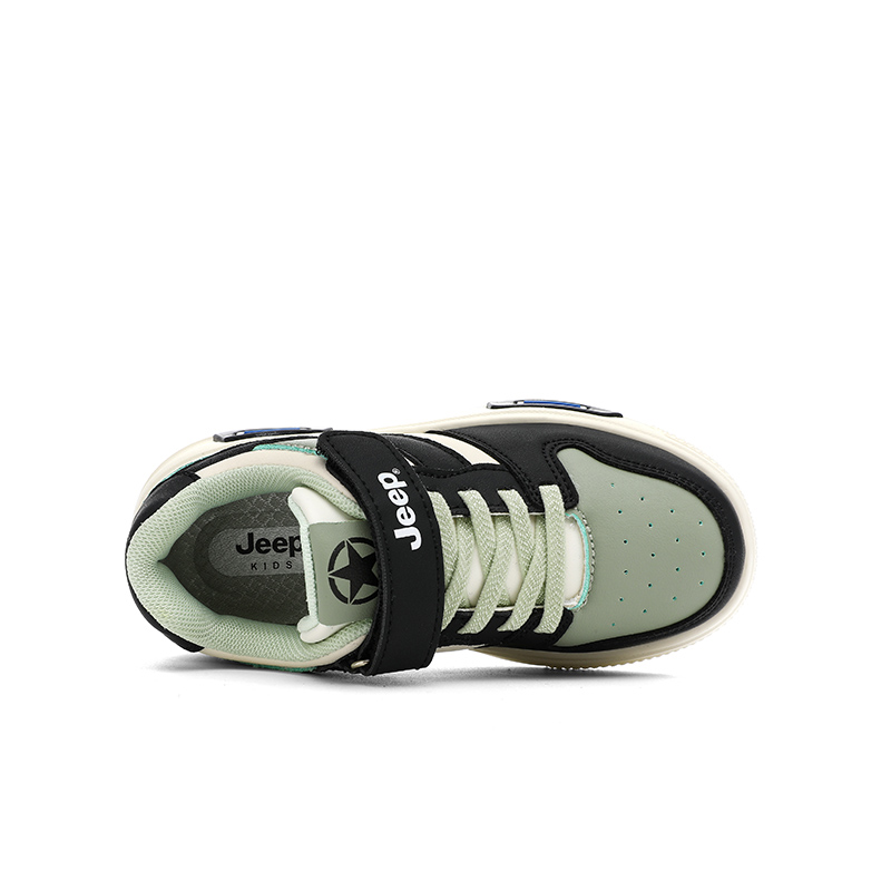 Jeep Детские скейтборд-кроссовки Patent Leather Breathable Balance Moisture Wicking Low top Black Green — фото 3