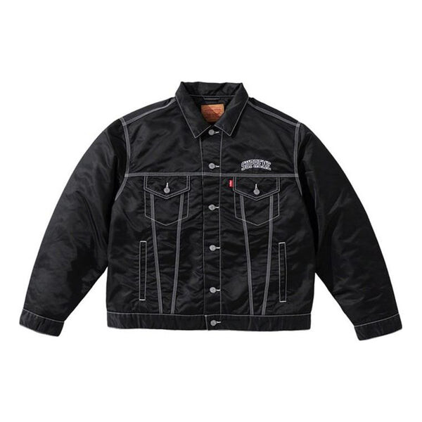 

Куртка fw19 week 9 x levis nylon trucker jacket Supreme, черный