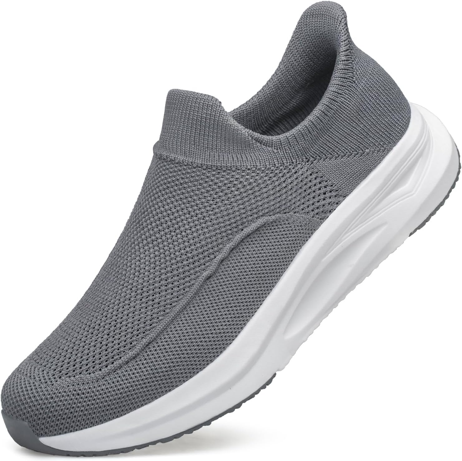 

Мужские кроссовки для ходьбы без шнурков, нескользящие, легкие и удобные для тренировок и тенниса Yhoon, темно-серый