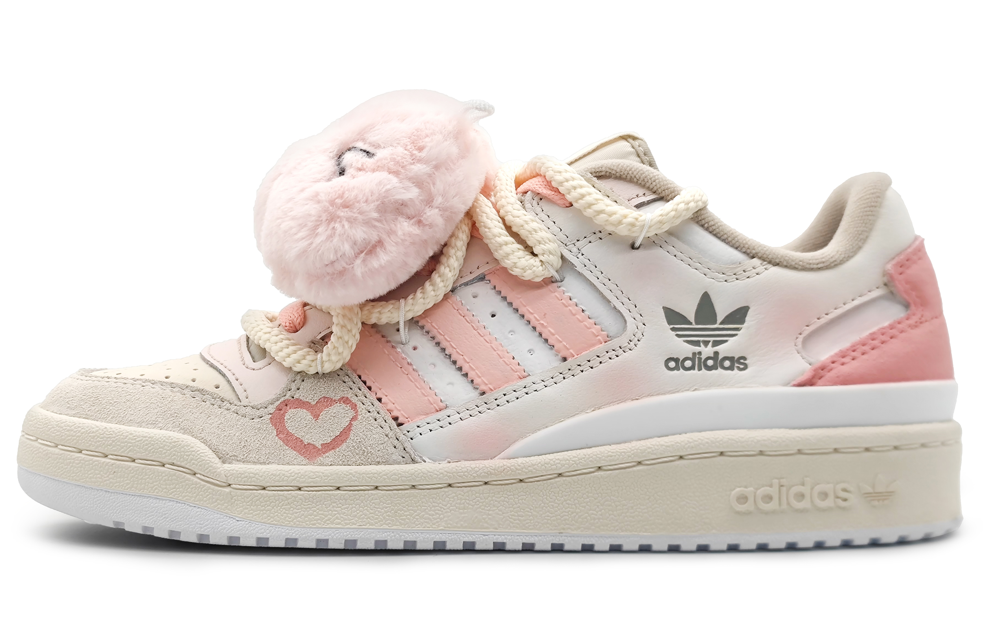 

Кроссовки adidas originals FORUM Skateboarding Shoes Unisex Low-top Pink/Beige, розовый