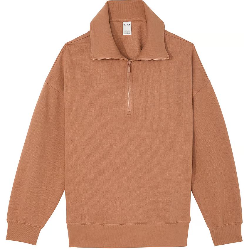 

Victoria's Secret Розовый свитшот Ivy Fleece с полумолнией/свитшот Women's Toffee