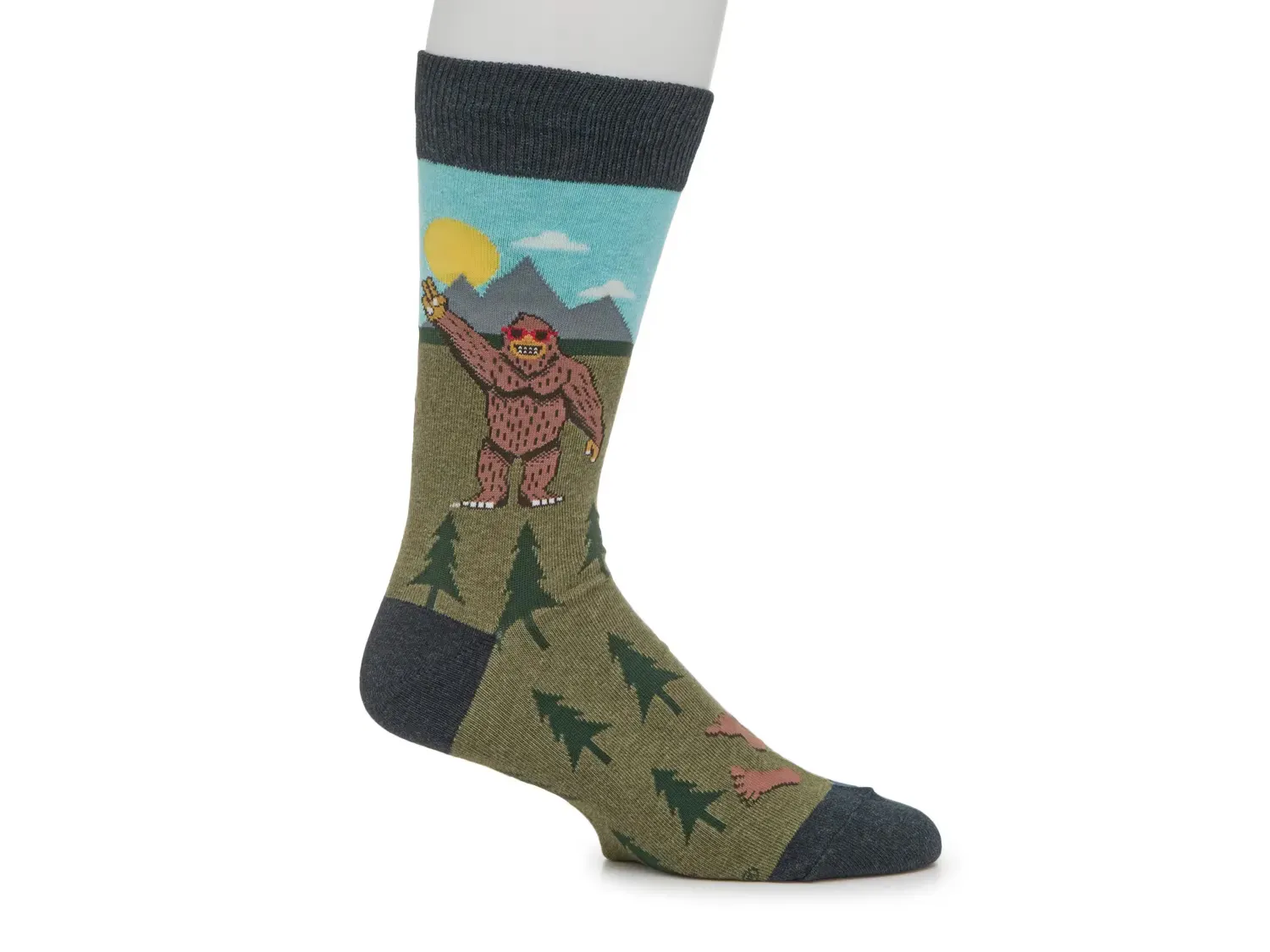 

Носки мужские Big Foot Crew Socksmith, Dark Green