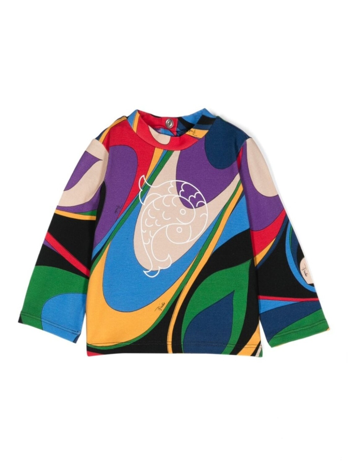 

PUCCI Junior футболка с абстрактным принтом, синий