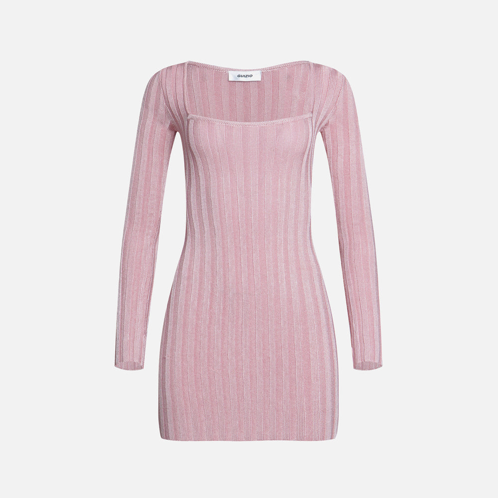 

Платье GUIZIO Slinky Rib Mini Dress, цвет Cotton Candy