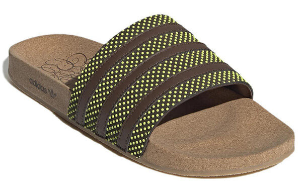Тапочки adilette slide 'plant and grow' Adidas, коричневый — фото 3