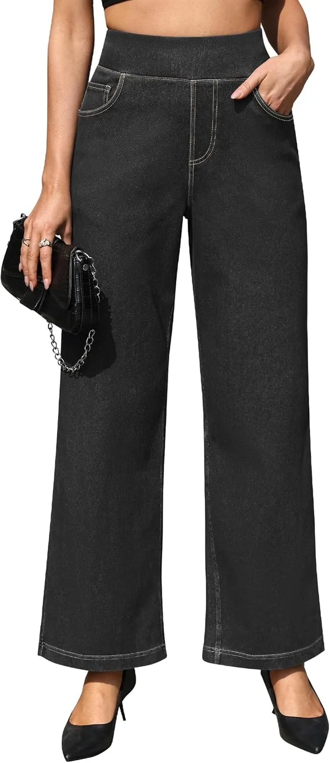 

AVAMO широкие джинсы для женщин с эластичным поясом